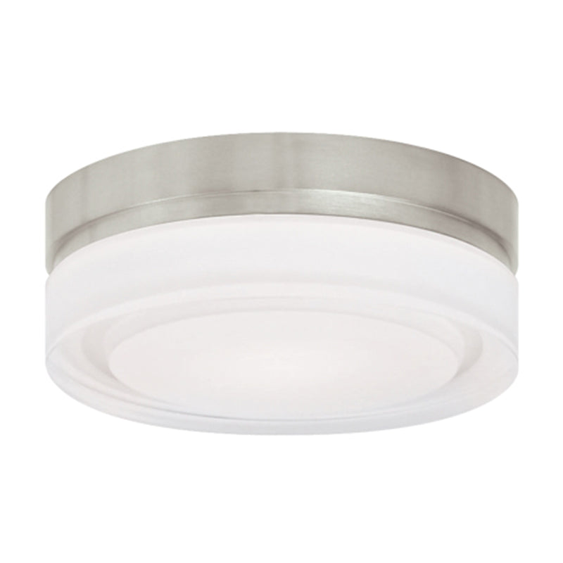Visual Comfort Architectural 700CQSS-LED Modern Sean Lavin Cirque Small 6" LED Flush Mount Ceiling Light CCT 2700K - Finish Satin Nickel