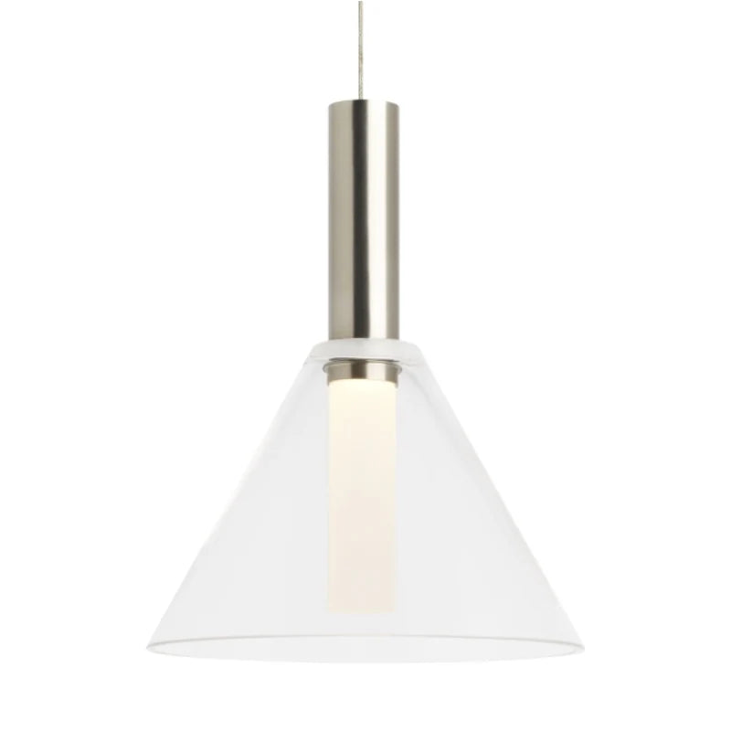 Visual Comfort Architectural 700MOMEZCS-LED930 Mezz 7" LED Pendant Clear Glass Satin Nickel Monorail 3000K 8W LED