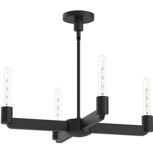 Alora Mood CH607225MB Claire 4 Light 25 inch Aged Matte Black Chandelier Ceiling Light
