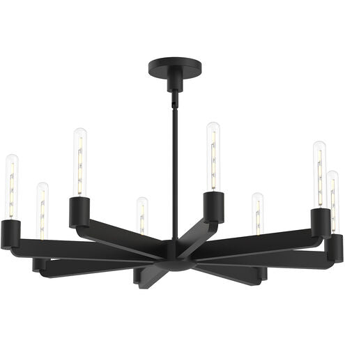 Alora Mood CH607232MB Claire 8 Light 32 inch Matte Black Chandelier Ceiling Light