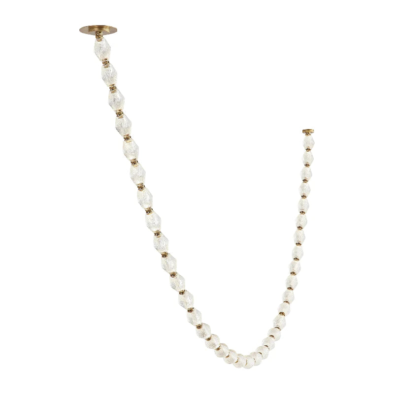 Visual Comfort Architectural 700CLR108NB-LED927R-277 Modern 108" Collier LED Chandelier with Remote Mount Driver Ceiling Light - 277V - CCT: 2700K - Finish: Natural Brass