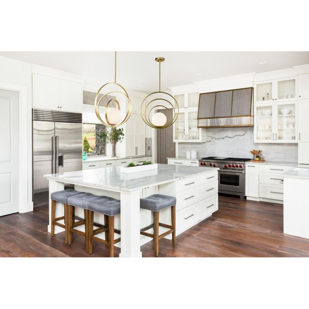Maxim Lighting 26052SWSBR Coronet Satin Brass Pendant - Kitchen Lifestyle