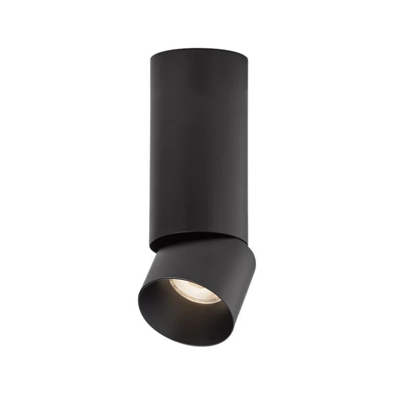 Visual Comfort Architectural ENCY3RF-L129301A-UNV-WB ENTRA 3" 12W Adjustable LED Cylinder Flush Mount, White Reflector, Black Cylinder, 3000K, 18° Beam Spread