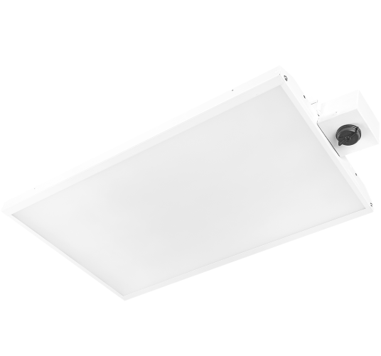 Eiko LLH1E/130W/840/UD-W130-EM30 MOD Linear LED High Bay Light 2ft 130W 19,500lm 80CRI 4000K 120-277V 0-10V Dimming Z10, 30W Battery Backup, with 30ft cord