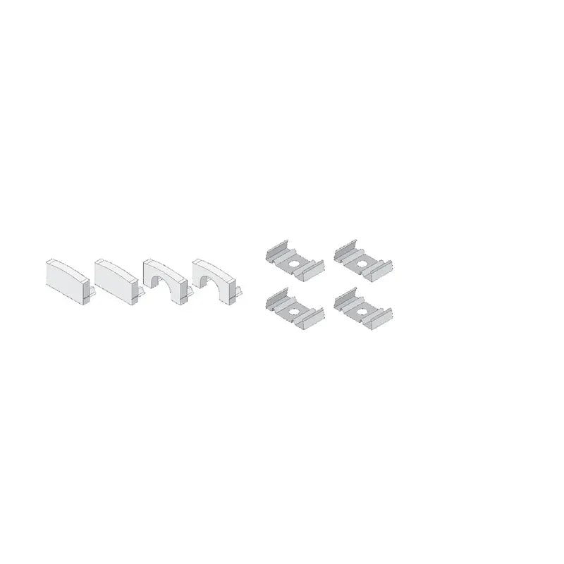 Diode LED DI-CHB-S1-ACCW S1 Channel Accessory Pack for Surface Mount LED Channel - Finish: White