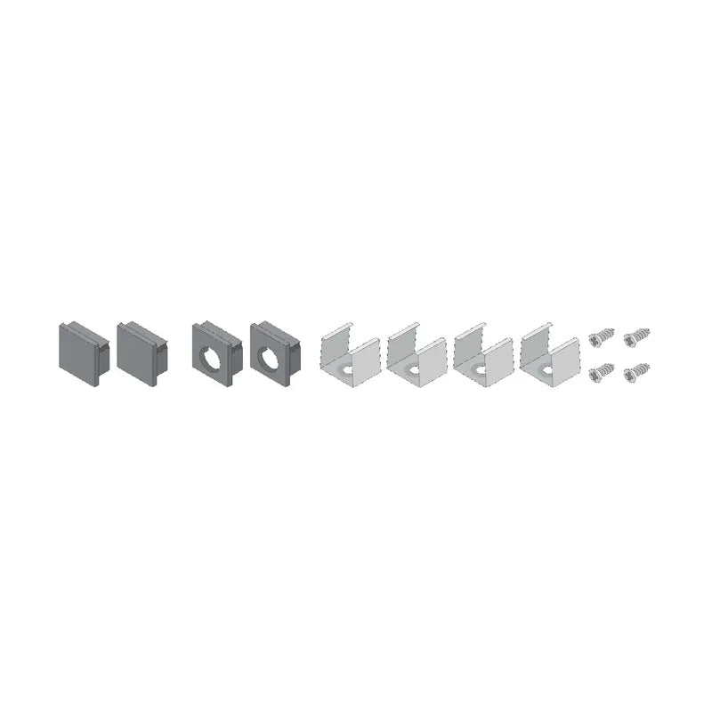 Diode LED DI-CHB-S2-ACCB S2 Channel Accessory Pack for Surface Mount LED Channel - Finish: Black