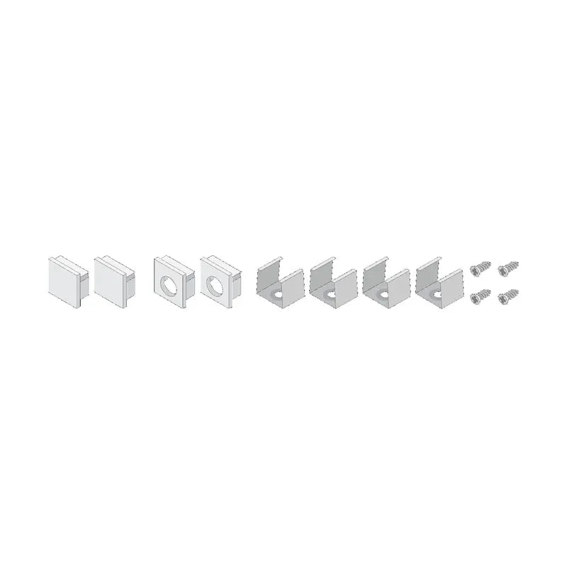 Diode LED DI-CHB-S2-ACCW S2 Channel Accessory Pack for Surface Mount LED Channel - Finish: White