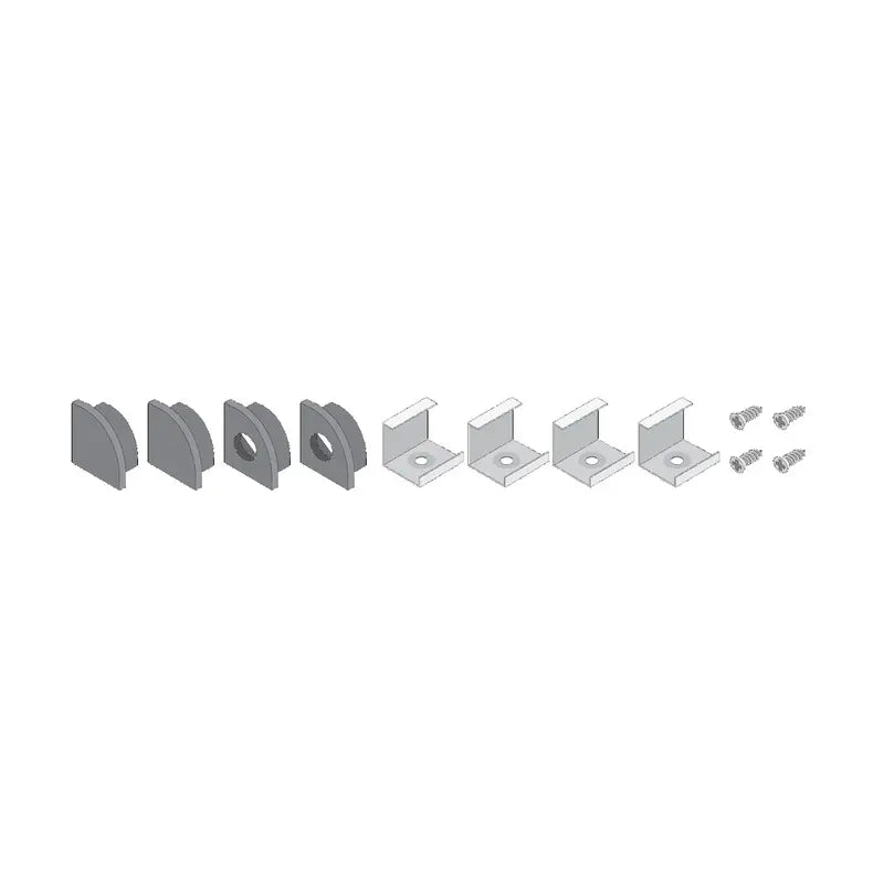 Diode LED DI-CHB-S45-ACCB S45 Channel Accessory Pack for Surface Mount LED Channel - Finish: Black