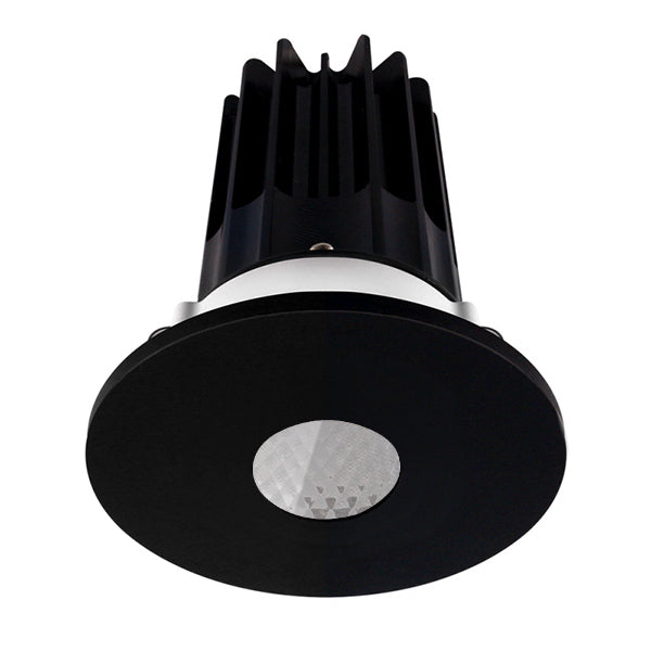 Lotus LED Lights LED-2-S8W2-27K-2RRDM-2RPH-BK 8W 580LM Recessed LED Downlight with Diamond Reflector and Black Pinhole Trim