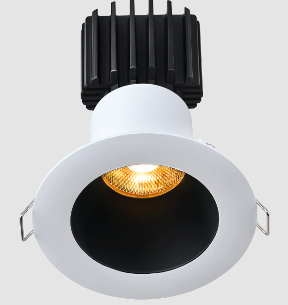 Lotus LED Lights L3F-RDW-WB-LB24-4C90 Tangra 3″ Fixed Round Deep Regressed Wide White-Black Duo Trim, Lens Black, Beam Angle 24°, Color Temperature 4CCT+DTW 35K to 27K, CRI90
