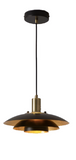 Westgate LCFL-MCT5-BG Decorative Pendant 3-Level 6 Inch Pendant CCT Selectable 2700K/3000K/3500K/4000K/5000K 12 Inch Black/Gold