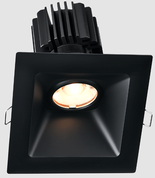 Lotus LED Lights L3G-SSW-BK-RS36-3K95 Tangra 3″ Gimbal Square Sloped Wide Black Trim, Reflector Semi Frosted Glass, Beam Angle 36°, Color Temperature 30K, CRI95