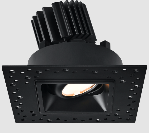 Lotus LED Lights L3G-SIT-BK-RC20-5C98 Tangra 3″ Gimbal Square Invisible Black Trim, Reflector Clear Glass, Beam Angle 20°, Multi-Color Temperature, CRI98