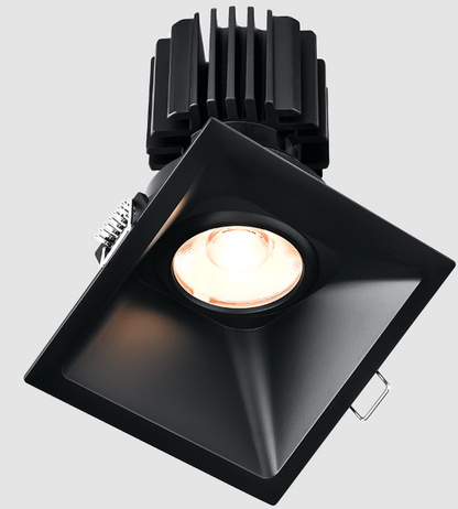 Lotus LED Lights L3G-SST-BK-LB36-1895 Tangra 3″ Gimbal Square Sloped Thin Black Trim, Lens Black, Beam Angle 36°, DTW 30K to 18K, CRI95