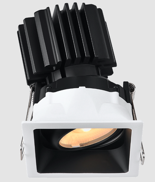 Lotus LED Lights L3G-SRT-WB-LB24-5C95 Tangra 3″ Gimbal Square Recessed Thin White-Black Duo Trim, Lens Black, Beam Angle 24°, Multi-Color Temperature, CRI95