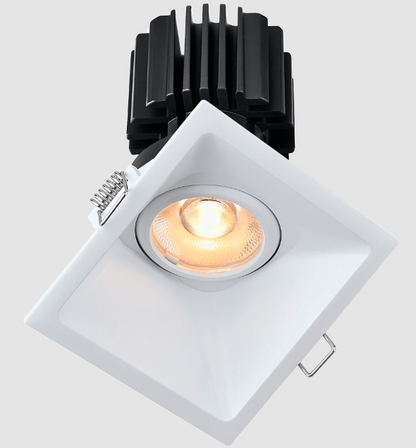Lotus LED Lights L3G-SST-WH-LW50-3K98 Tangra 3″ Gimbal Square Sloped Thin White Trim, Lens White, Beam Angle 50°, Color Temperature 30K, CRI98
