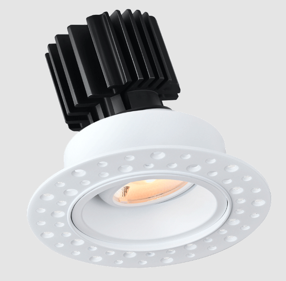 Lotus LED Lights L3G-RIT-WH-RC36-5C98 Tangra 3″ Gimbal Round Recessed Invisible White Trim, Reflector Clear Glass, Beam Angle 36°, Multi-Color Temperature, CRI98