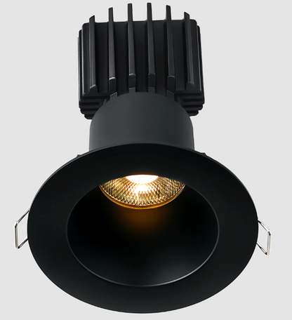 Lotus LED Lights L3F-RDW-BK-LB36-4C90 Tangra 3″ Round Flush Downlight – 4CCT – 36° Beam – Black Trim – Black Lens Reflector – CRI 90
