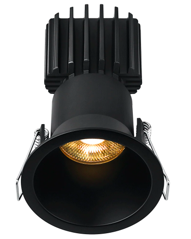 Lotus LED Lights L3F-RDT-BK-LB50-4C90 3" Tangra LED Fixed Round Deep Regressed Thin Trim, 4CCT+Dim to Warm, Beam Angle 50°, Trim Black, Black Lens, CRI 90