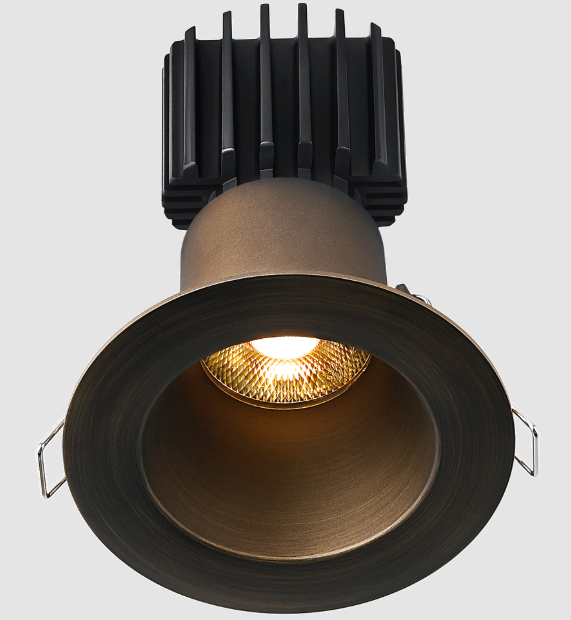 Lotus LED Lights L3F-RDW-BR-RS36-5C95 Tangra 3″ Fixed Round Deep Regressed Wide Bronze Trim, Reflector Semi Frosted Glass, Beam Angle 36°, Multi-Color Temperature, CRI95