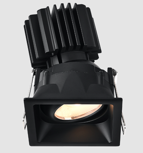 Lotus LED Lights L3G-SRT-BK-RC36-5C95 Tangra 3″ Gimbal Square Recessed Thin Black Trim, Reflector Clear Glass, Beam Angle 36°, Multi-Color Temperature, CRI95