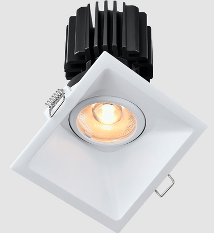 Lotus LED Lights L3G-SST-WH-LW24-3K95 Tangra 3″ Gimbal Square Sloped Thin White Trim, Lens White, Beam Angle 24°, Color Temperature 30K, CRI95