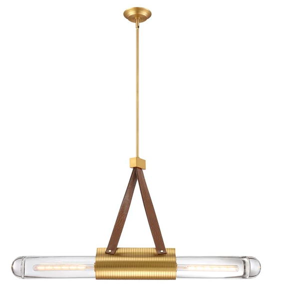 SDQ Lighting PD36144BG Loire 43.5" Contemporary Drop Pendant Light, Wattage 120W, Brushed Gold Finish
