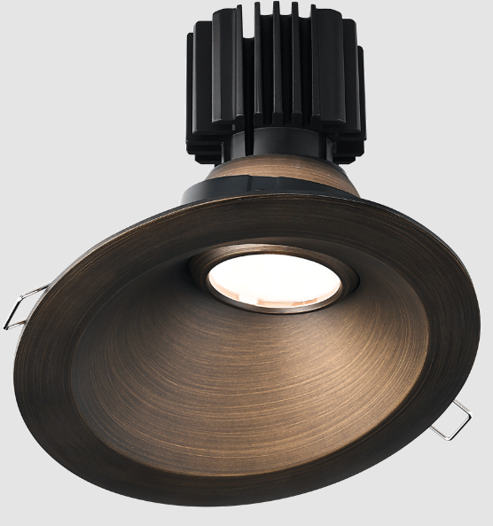 Lotus LED Lights L3G-RST-BR-RF50-5C95 Tangra 3" Gimbal Round Recessed Standard Trim – 5CCT – 50° Beam – Bronze Trim – Frosted Glass Reflector – CRI95