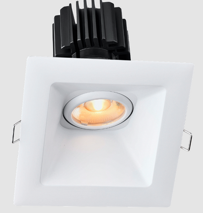 Lotus LED Lights L3G-SSW-WH-LW36-3K98 Tangra 3″ Square Surface/Wash Trim – CCT 3000K – 36° Beam – White Trim – White Lens Reflector – CRI 98