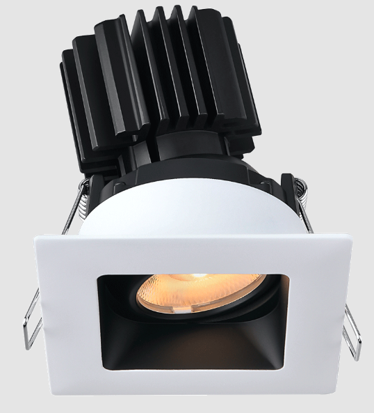 Lotus LED Lights L3G-SRW-WB-RC20-5C95 Tangra 3″ Gimbal Square Recessed Wide White-Black Duo Trim, Reflector Clear Glass, Beam Angle 20°, Multi-Color Temperature, CRI95