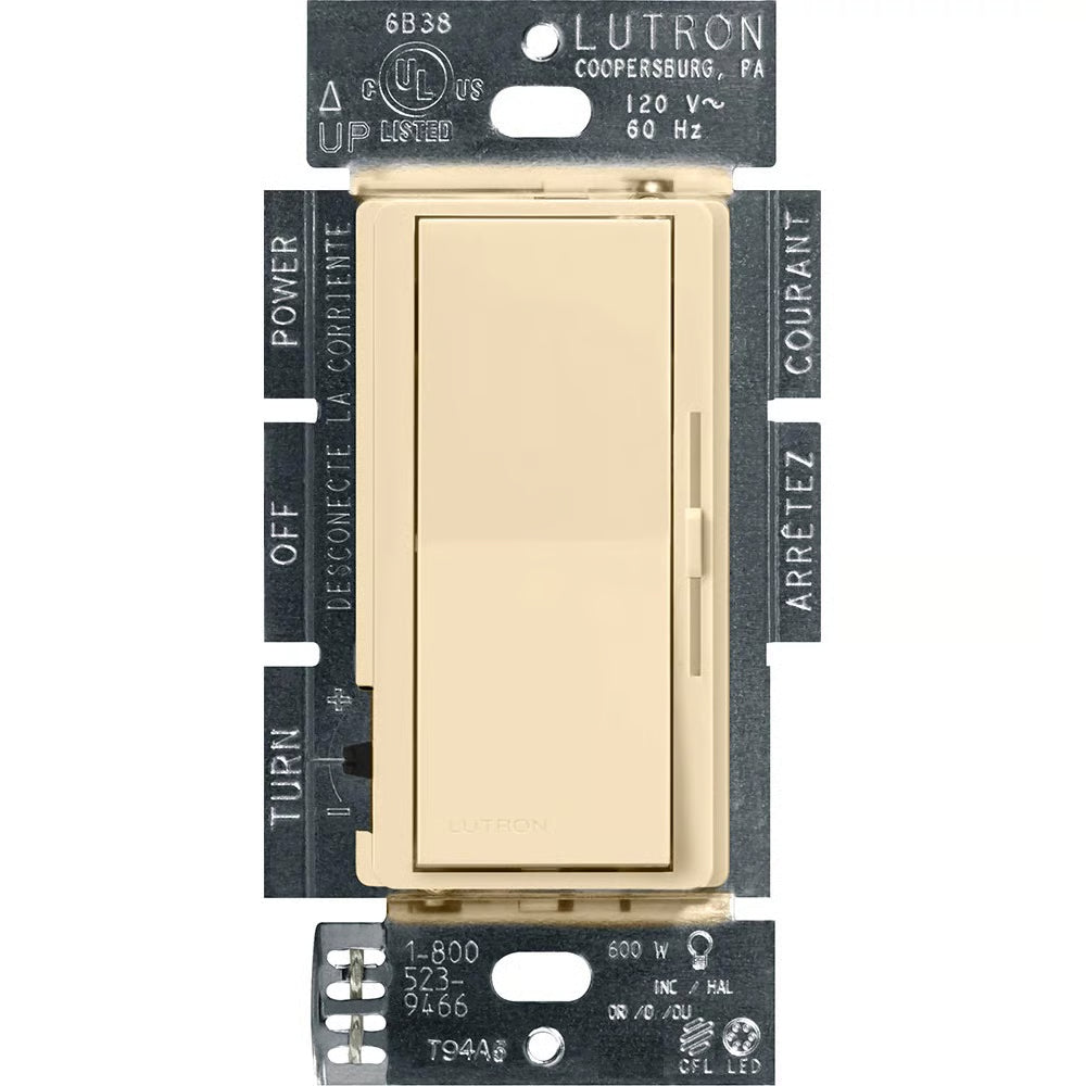 Lutron DVCL-253PH-IV Diva LED Plus Dimmer 250W 120V Ivory Single Pole 3 Way