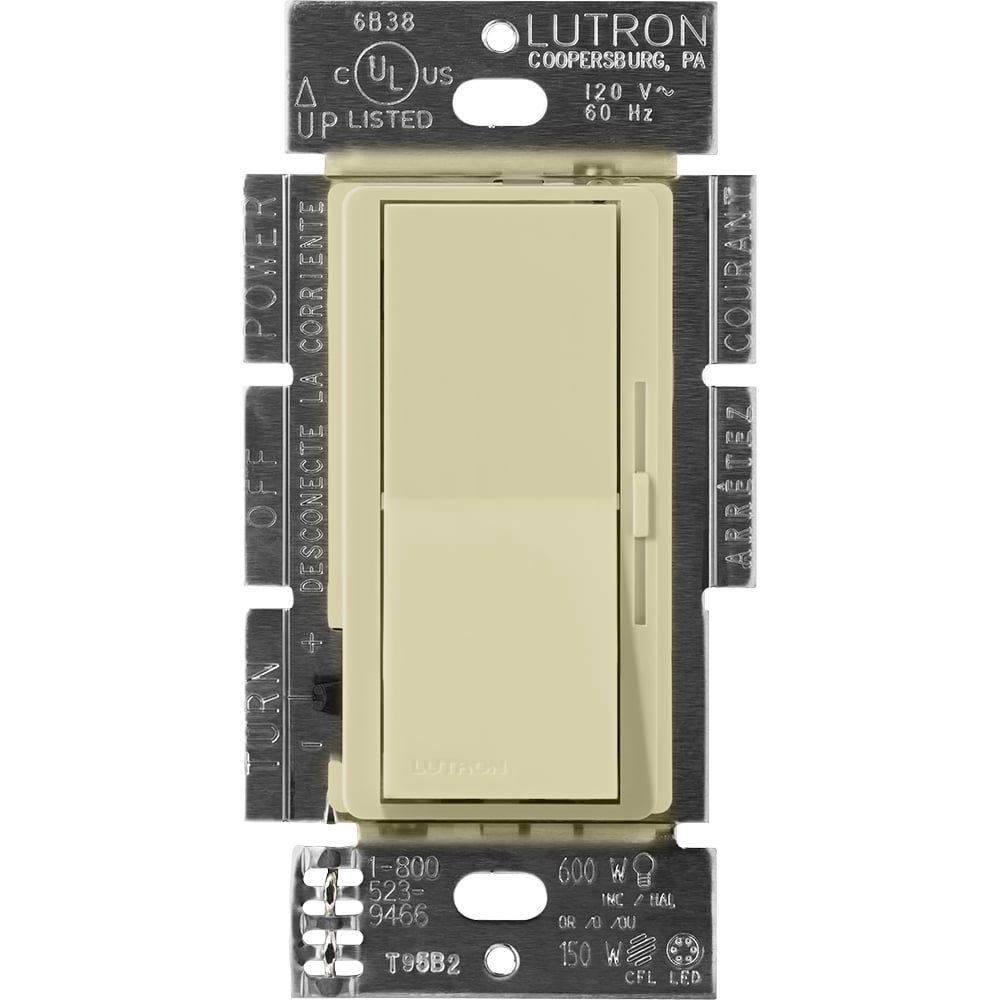 Lutron DVSCLV-603P-SA Diva Magnetic Low-Voltage 3-Way Dimmer With Night Light - 450W Max - Finish: Sage