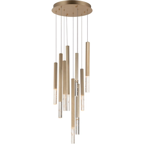 ET2 Contemporary Lighting E11029-95GLD 15 Inch Diaphane Multi-Light Pendant Ceiling Light - CCT: 3000K - Finish: Gold