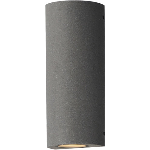 ET2 Contemporary Lighting E14373-GSN 13" Pilar 2 LED Outdoor Wall Sconce With Concrete Cylinder - Finish: Greystone