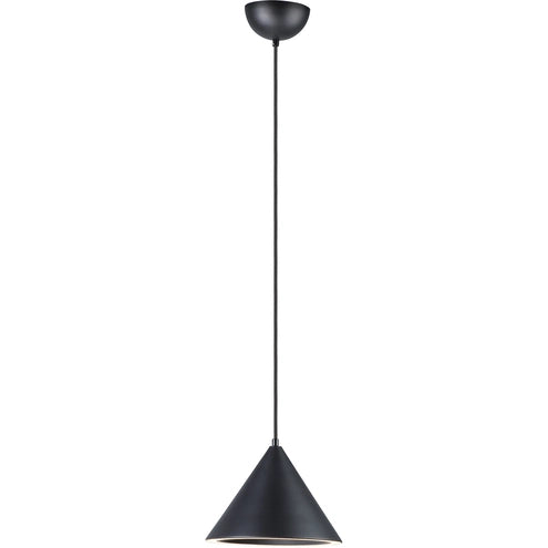 ET2 Contemporary Lighting E20082-BK 9.5" Abyss LED Mini Pendant Ceiling Light - Finish: Black