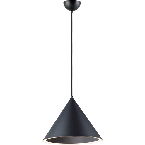 ET2 Contemporary Lighting E20086-BK 15.75" Abyss 1-Light Led Pendant Ceiling Light - CCT: 3000K - Finish: Black
