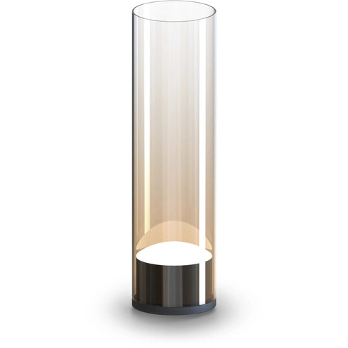 ET2 Contemporary Lighting E21182-05GM 14.25" Highball LED Table Lamp in Gunmetal with Amber Gradient Glass