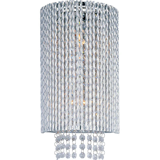 ET2 Contemporary Lighting E23131-10PC 7.5" Spiral 2 Light Led Wall sconce - Finish: Polished Chrome