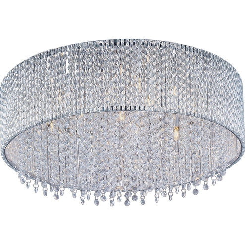 ET2 Contemporary Lighting E23133-10PC 17.5" Spiral 7 Flush Mount Ceiling Light - Finish: Polished Chrome