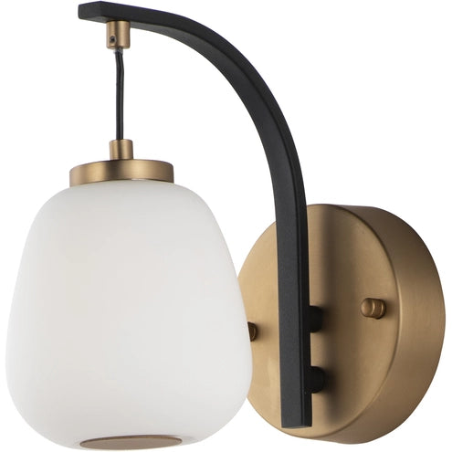 ET2 Contemporary Lighting E25060-92BKGLD Soji LED Wall Sconce Light - CCT: 3000K - Finish: Black and Gold