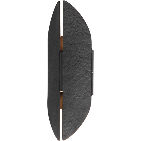 ET2 Contemporary Lighting E30142-BKAB 14" Tectonic LED Outdoor Wall Mount Light - Finish: Black And Antique Brass