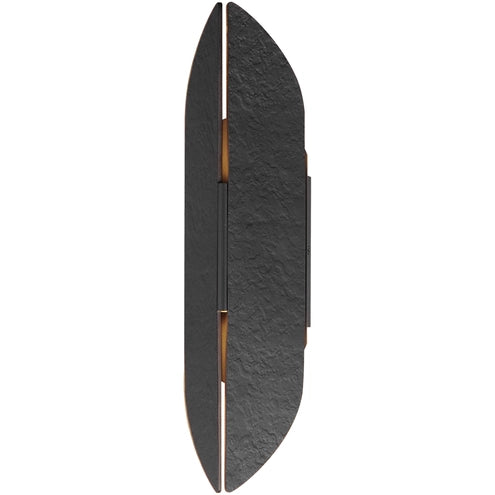 ET2 Contemporary Lighting E30144-BKAB 18" Tectonic LED Outdoor Wall Mount Light - Finish: Black And Antique Brass