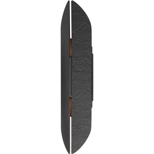 ET2 Contemporary Lighting E30146-BKAB 22" Tectonic LED Outdoor Wall Mount Light - Finish: Black And Antique Brass