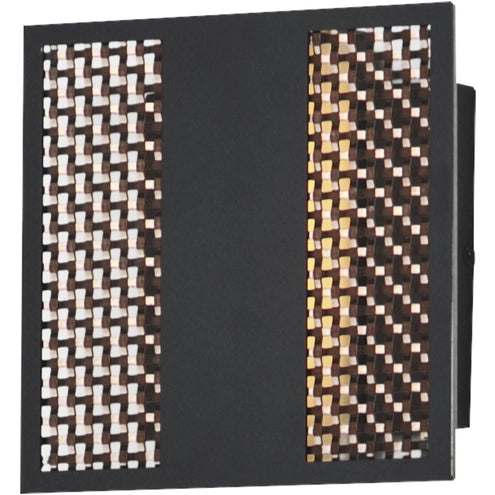 ET2 Contemporary Lighting E30290-ACPBK Interlace 6.5" LED Wall Sconce - CCT: 3000K - Finish: Black and Aged Copper