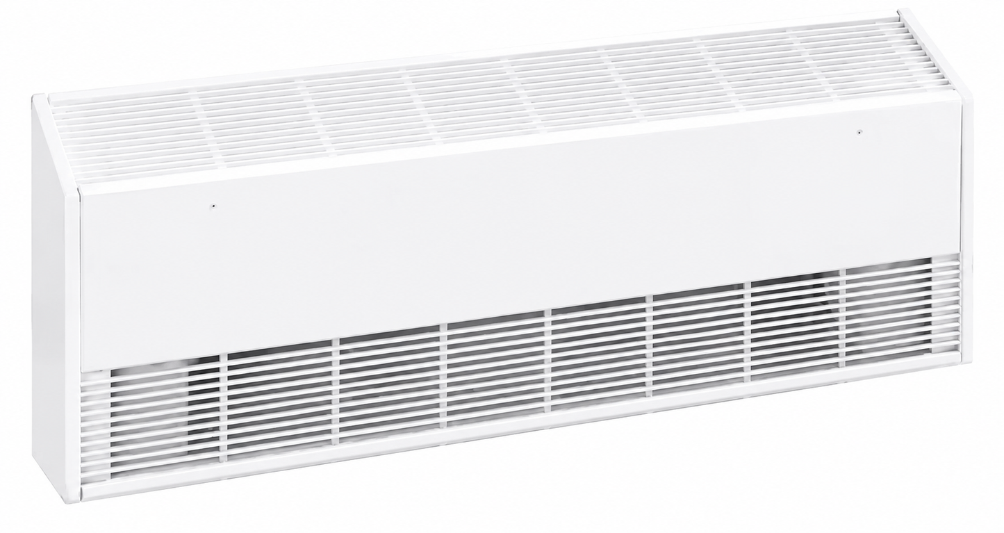 Ouellet OPI4004BL Architectural Sloped Top Cabinet Convector - Voltage: 480V - Wattage: 4000W - Finish: White