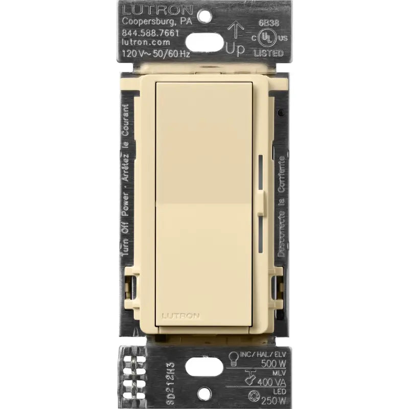 Lutron DVRF-5NE-IV Caseta Diva Smart ELV+ Dimmer - Finish: Ivory - Input Voltage: 120V