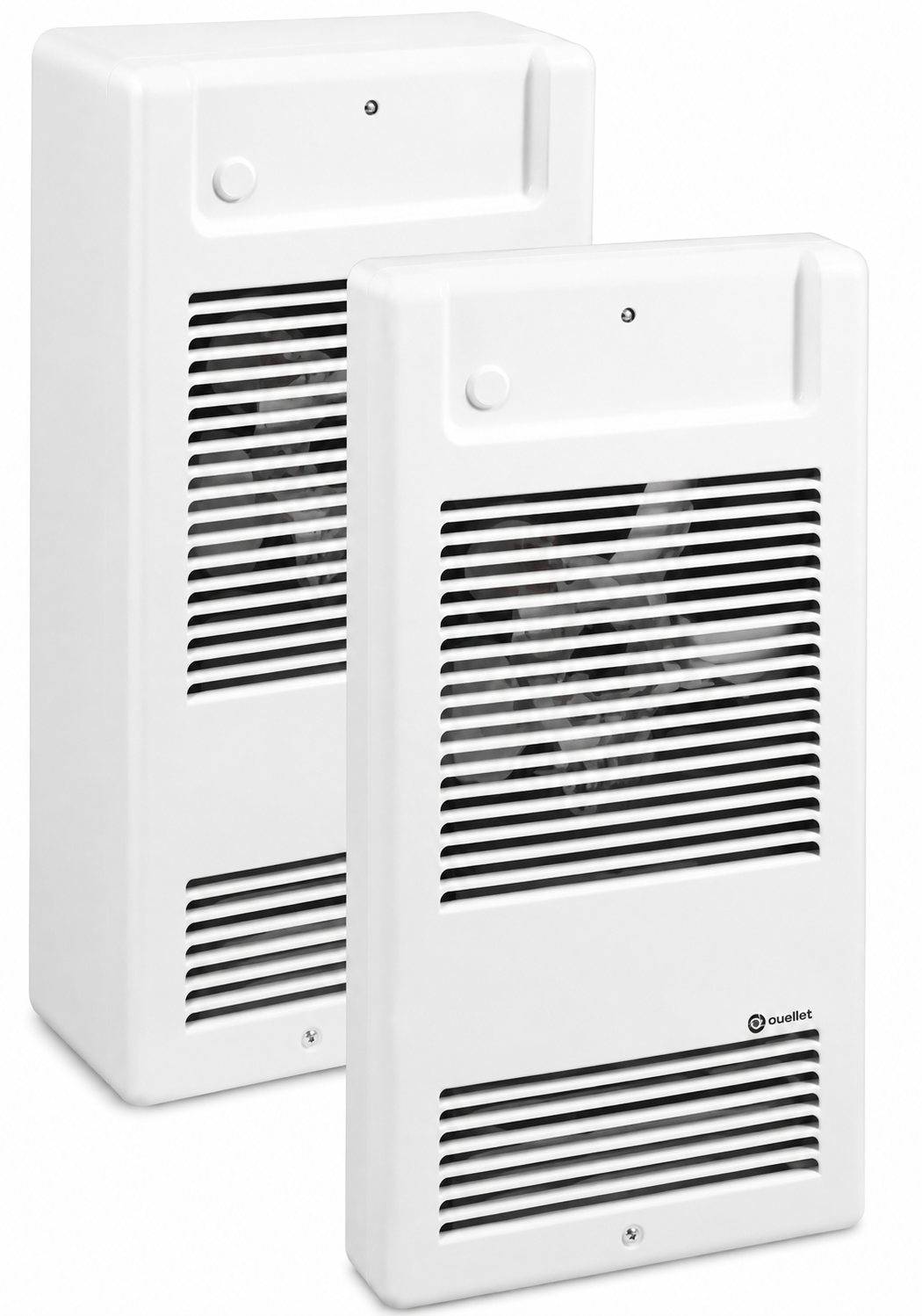 Ouellet OVSU0500BL Residential Wall Fan Heater - Voltage: 240/208V - Wattage: 500/375W - Finish: White