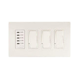 Eurofase EFSWTD3 Three Dimmer and One Digital Timer with White Screwless Plate and Box  - White