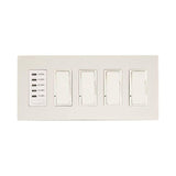 Eurofase EFSWTD4 Four Dimmer and One Digital Timer with White Screwless Plate and Box - White