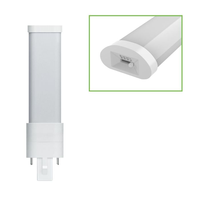 Eiko L3.5WPLS/ABP/8FCCT/U/G23/H 3.5W 350lm PLS Type A+B Plastic 80CRI 27/30/35/40K 120-277V Horizontal G23 LED Bulb